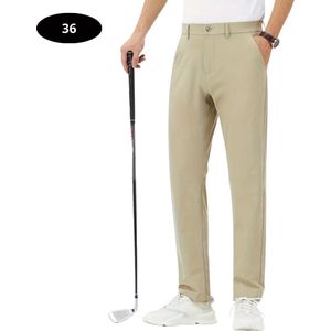 Nivard Golfbroek Heren - Golfkleding - Golfen - Golf Accessoires - Nette Pantalon - Beige XL - Maat 52