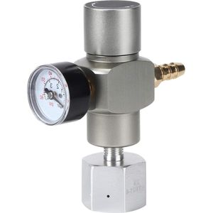 2-in-1 Mini CO2 Gasregelaar met Manometer en Adapter - 3/8 Inch op TR21.4 - HTML Content Toevoegen - Soda Device .