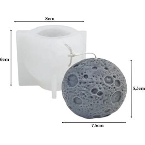 ZoeZo - Kaarsmal Maan - Planeet - Kaars mallen - Siliconen mal - Zelf kaarsen maken - Gips & epoxy gieten - Zeep maken