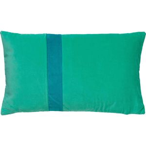 Dutch Decor PIPPA - Sierkussen velvet Beveled Glass 30x50 cm - groen - Inclusief binnenkussen