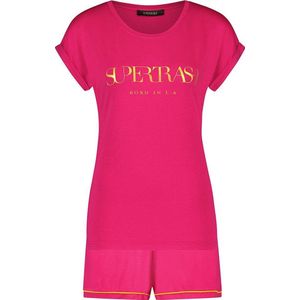 Supertrash - Pyjama - Pyama Dames Volwassenen - Shortama Dames - Roze - S