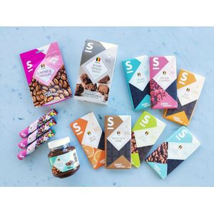 SWEET-SWITCH® - Chocolate Lover Box - Mix van Chocolade Producten - Chocolade cadeau - Cadeau - Cadeaupakket - Snoep - Suikerarm - Suikervrij  - 13 producten