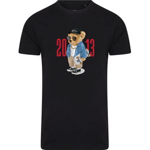 Heren Tee SS met Ballin Est. 2013 Skater Bear Tee Print - Zwart - Maat XXL