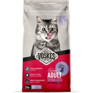 Voskes Kattenbrokken Sterilized Adult Kip 2 kg