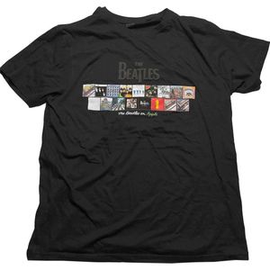 The Beatles - Albums On Apple Heren T-shirt - 2XL - Zwart