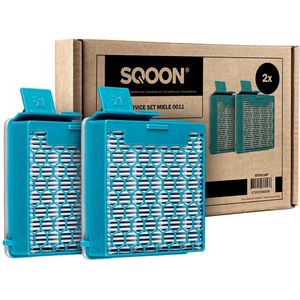 SQOON® XL Filterset geschikt voor Miele Boost CX1 stofzuiger - 2 STUKS - Gelijk aan model: SF-HY 60 - Vervangt HEPA-filter 11639240 - Voor schone en allergievrije uitblaaslucht