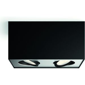 Philips Box opbouwspot - 2-lichts - zwart
