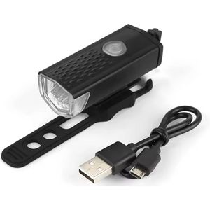 New Age Devi - Waterdichte oplaadbare fietslamp - voorlicht- 400 lumen - Superfelle fietsverlichting - USB-kabel - Zwart - koplamp - voorlamp fiets