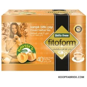 Shiffa Home - Fitoform Abrikozenthee | Natural tea | Detox & afslank thee | 100% Natuurlijk | Healthy | 40 theezakjes |