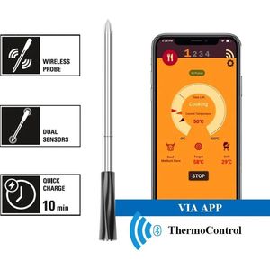 Thermometer met Bluetooth voor Bbq - Thermometer Oven - Thermometer Keuken - Thermometer