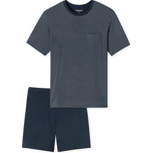 Schiesser pyjama kort Heren kortama - nachtblauw - Maat L