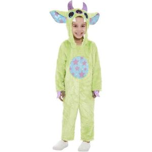 Smiffy's - Monster & Griezel Kostuum - Groen Grappig Monster Kind Kostuum - Groen - Maat 116 - Halloween - Verkleedkleding