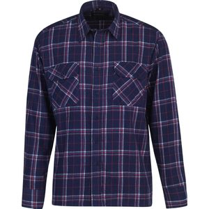 STØRVIK Dawson Flanellen Overhemd - Katoen - Heren - Maat 4XL - Donkerblauw / Rood