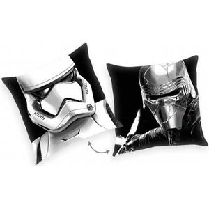 Star Wars sierkussen- 40x40 cm- polyester- gevuld en zacht- zwart wit- Storm trooper
