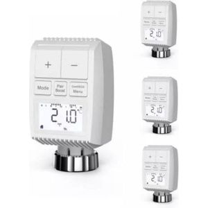 Verbonden thermostatische kop Universal Zigbee met LCD -scherm (veel van 4) - Overig - Pack de 4 - SILUMEN