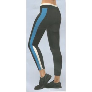 Sport jas + 2 x sport legging zwart Blauw - L/XL- traning met 2 broeken - dames