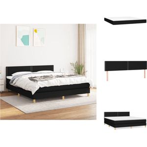 vidaXL Boxspringbed - Pocketvering - 160 x 200 x 78/88 cm - Comfortabel en duurzaam - Bed