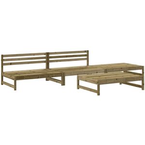 vidaXL Loungeset - Loungesets - Tuinset - Tuinbank - 4-delige Loungeset geïmpregneerd grenenhout