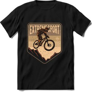 Extreme Sport | TSK Studio Mountainbike kleding Sport T-Shirt | Bruin | Heren / Dames | Perfect MTB Verjaardag Cadeau Shirt Maat 3XL