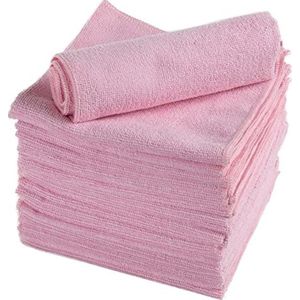 KURTT microvezeldoekjes professional - roze - 10 stuks - 40x40cm - zonder schoonmaakmiddel effectief - Microfiber schoonmaakdoekjes - Microvezel doekjes - reinigingsdoekjes - reinigen - schoonmaakdoek