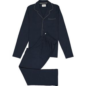 TEN CATE men pyjama - met knoopjes - donkerblauw - Maat: L