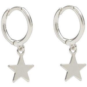 Joboly Minimalistische oorbellen met ster hanger - Dames - Zilverkleurig