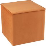 J-line - Poef Kubus Velvet Oker - 37x37x37cm