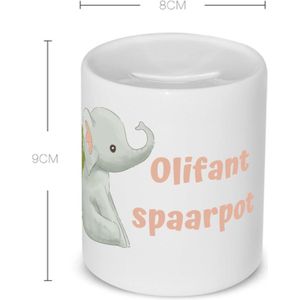 Akyol - olifant Spaarpot - Olifant - dieren liefhebbers - leuke cadeau voor iemand die van houdt van olifanten - verjaardagscadeau - kado - gift - 350 ML inhoud