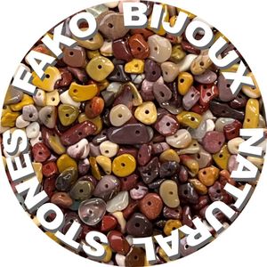 Fako Bijoux® - Stukjes Natuursteen - Natuursteen Chips - Stukjes Onregelmatige Natuursteen Split In Doosje - 5-8mm - 60-70 Gram - Eigeel Agaat