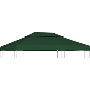VidaXL Vervangend Tentdoek Prieel 310 g/m² 3x4 m Groen