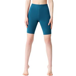 Bellivalini Dames Leggings - Sport - Vrijetijdsbroek - Korte - Katoen - Smaragdgroen - M - BLV-BLV50-200-LE