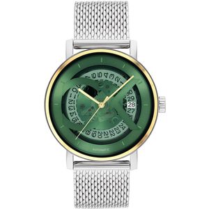 Calvin Klein CK25300005 ICONIC Heren Horloge - Mineraalglas - Staal - Zilverkleurig - 40 mm breed - Automatisch - Druksluiting - 3 ATM (spatwater)