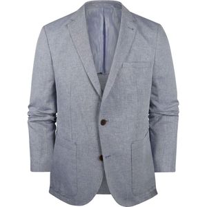 Steppin' Out Colbert Linnen Medium Blauw - Maat 56 - Heren blazer