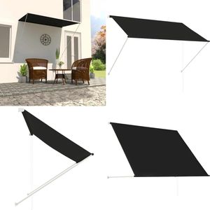 vidaXL Luifel uittrekbaar 200x150 cm antraciet - Luifel - Luifels - Buitenluifel - Buitenluifels