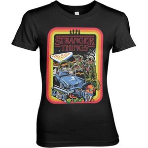 Stranger Things Dames Tshirt -L- Retro Poster Zwart