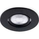 Groenovatie LED Inbouwspot 5W - Zwart - Rond Ø89 mm - 24D - Dimbaar - Warm Wit