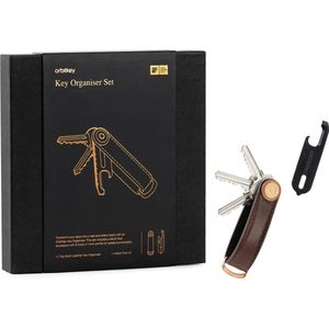 Orbitkey Sleutelhanger / Sleuteletui / Sleutel Organiser  -  Leer - Orbitkey Limited Gift Set  - Espresso Brown