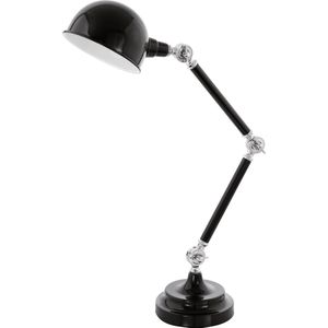 EGLO Lasora - Tafellamp - 1 Lichts - Hoogte 540mm. - Zwart, Chroom