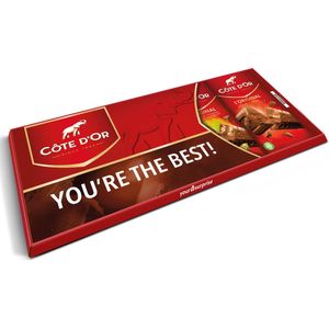 You're the best!"" Mega Côte d'Or - 1KG Chocolade - Chocoladereep Cadeau