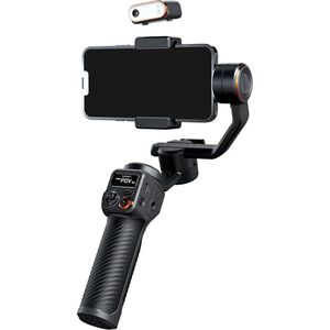 Gimbal Smartphone - Gimbal voor Smartphone & Camera - Handheld spiegelloos - Draadloze afneembare - Handheld Gimbal - Stabilisator Selfie Statief - voor Smartphone - met AI Magnetisch Vullicht - Zwart