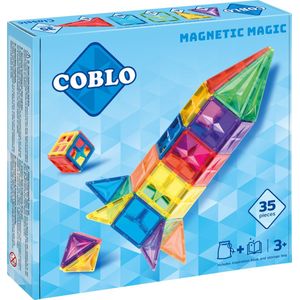 Coblo Classic 35 stuks - Magnetisch speelgoed - Montessori speelgoed - Magnetische Bouwstenen - Magnetic tiles - STEM speelgoed - Cadeau kind - Speelgoed 3 jaar t/m 12 jaar - Magnetisch speelgoed bouwblokken