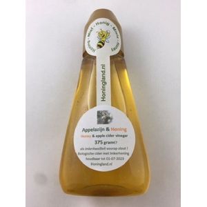 Honingland : Appelazijn & Honing, Honey & Apple Cider Vinegar 375 gram
