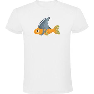 Vis met een haaienvin Heren T-shirt - zee - dieren - vakantie - boot - surfen - vissen - zwemmen - verjaardag - huisdier - visser - humor - grappig