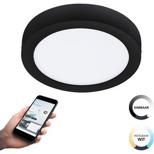 EGLO Fueva-Z Plafonnière - LED - 21 cm - Zwart