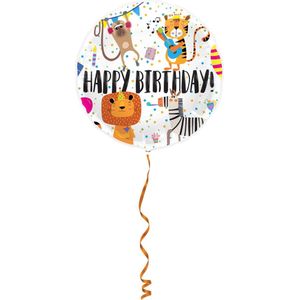 Folat - Folieballon Happy Birthday dieren