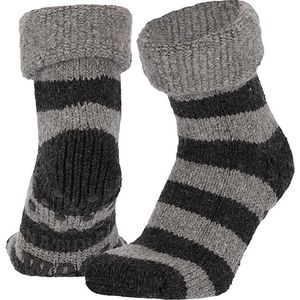 Apollo Huissokken Dames - Wollen Sokken - Warme Sokken - Antislip - Zwart - Maat 35-38