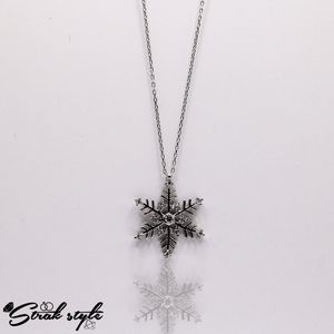925 Sterling Zilveren Ketting met Sneeuwvlok – Luxe Dames Ketting – Anti-Aanslag – Perfect Cadeau voor de Feestdagen