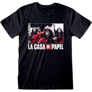 La Casa De Papel - Photo And Logo  Unisex T-Shirt Zwart