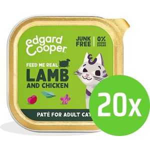 Edgard & Cooper - Lam & Kip paté - Natvoer voor katten - 85 gram - 20 kuipjes