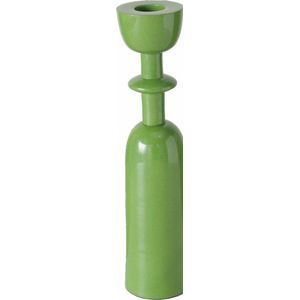 Groene moderne kandelaar mat groen aluminium 22,5 cm